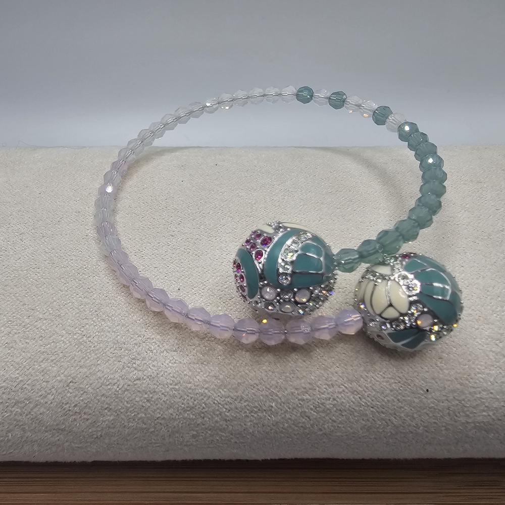 Swarovski Green and Pink NIL Crystal Bracelet